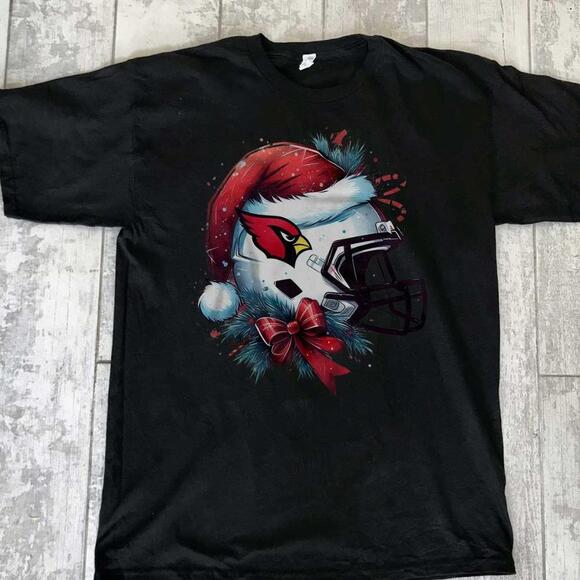 Other - Arizona Cardinals Christmas T-Shirt, Nfl Unisex Black T-Shirt